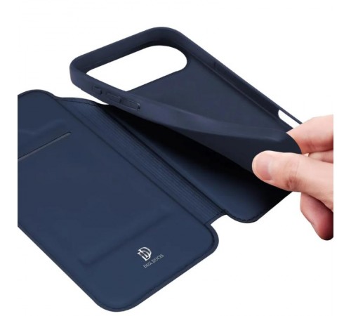 Чохол-книжка Dux Ducis з кишенею для візиток для Apple iPhone 17 Air (6.5") Синій