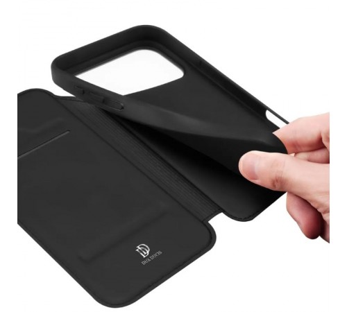 Чохол-книжка Dux Ducis з кишенею для візиток для Apple iPhone 17 Pro Max (6.9") Чорний