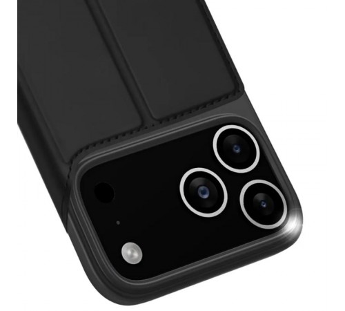 Чохол-книжка Dux Ducis з кишенею для візиток для Apple iPhone 17 Pro Max (6.9") Чорний