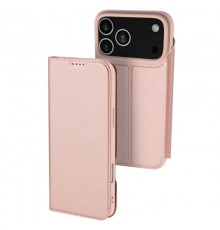 Чохол-книжка Dux Ducis з кишенею для візиток для Apple iPhone 17 Pro Max (6.9") Rose Gold