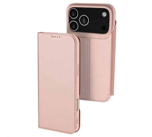 Чохол-книжка Dux Ducis з кишенею для візиток для Apple iPhone 17 Pro Max (6.9") Rose Gold