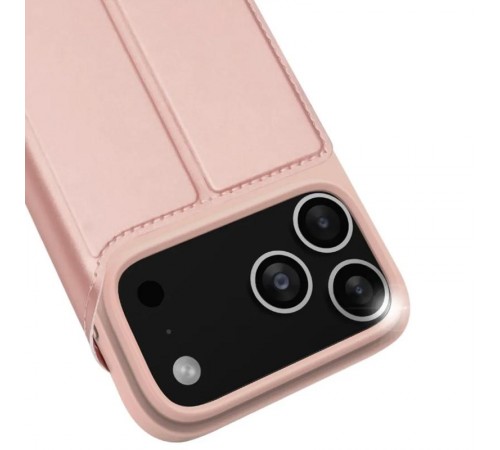 Чохол-книжка Dux Ducis з кишенею для візиток для Apple iPhone 17 Pro Max (6.9") Rose Gold