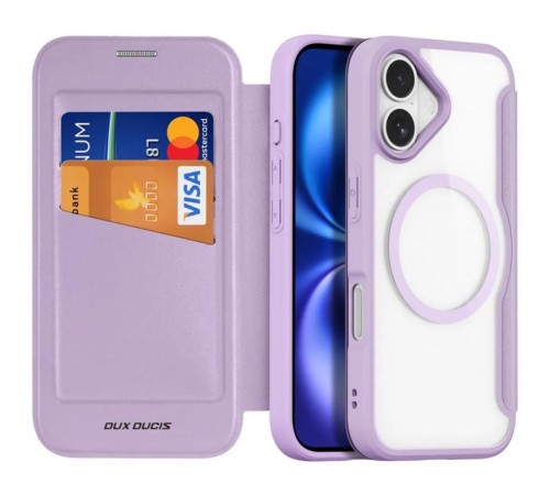 Чохол-книжка Dux Ducis Skin X Pro with MagSafe для Apple iPhone 17 (6.3") Purple Pink Чохол-книжка Dux Ducis Skin X Pro with MagSafe для Apple iPhone 17 (6.3") Purple Pink