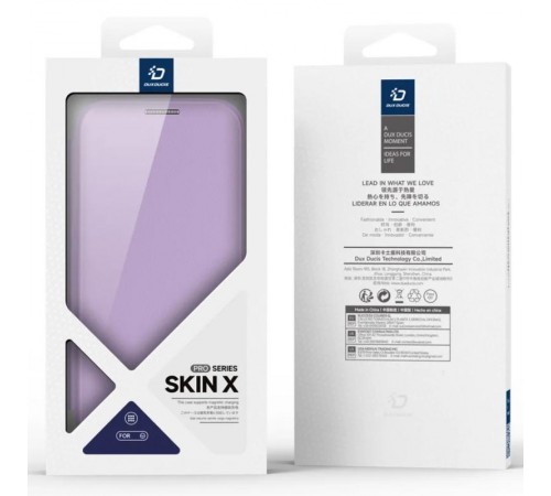 Чохол-книжка Dux Ducis Skin X Pro with MagSafe для Apple iPhone 17 (6.3") Purple Pink Чохол-книжка Dux Ducis Skin X Pro with MagSafe для Apple iPhone 17 (6.3") Purple Pink