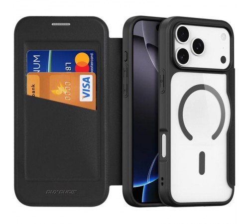 Чохол-книжка Dux Ducis Skin X Pro with MagSafe для Apple iPhone 17 Pro (6.3") Black Чохол-книжка Dux Ducis Skin X Pro with MagSafe для Apple iPhone 17 Pro (6.3") Black