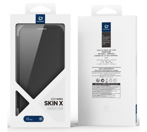 Чохол-книжка Dux Ducis Skin X Pro with MagSafe для Apple iPhone 17 Pro (6.3") Black Чохол-книжка Dux Ducis Skin X Pro with MagSafe для Apple iPhone 17 Pro (6.3") Black