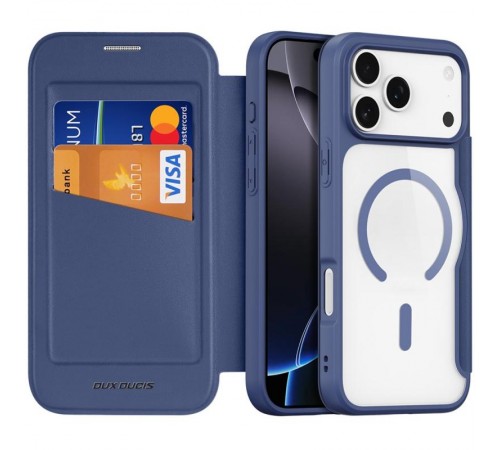 Чохол-книжка Dux Ducis Skin X Pro with MagSafe для Apple iPhone 17 Pro (6.3") Blue Чохол-книжка Dux Ducis Skin X Pro with MagSafe для Apple iPhone 17 Pro (6.3") Blue