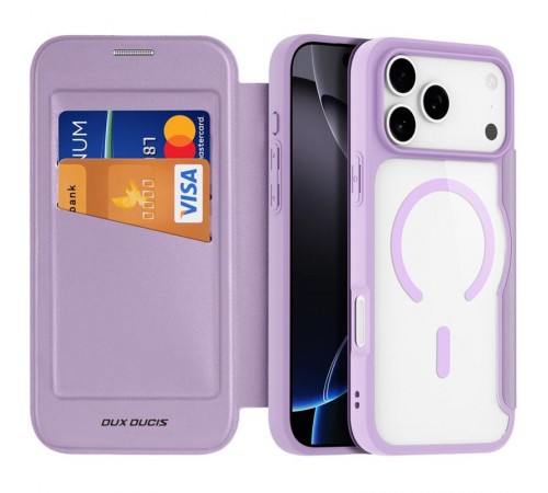 Чохол-книжка Dux Ducis Skin X Pro with MagSafe для Apple iPhone 17 Pro (6.3") Purple
