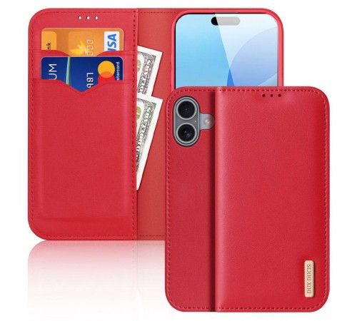 Чохол-книжка Dux Ducis Hivo для Apple iPhone 17 (6.3") Red