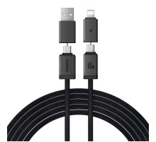 Дата кабель Baseus Versatile Two-for-Two USB/Type-C to Type-C/Lightning 60W (2m) (P10383000) Cluster Black