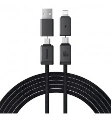 Дата кабель Baseus Versatile Two-for-Two USB/Type-C to Type-C/Lightning 60W (2m) (P10383000) Cluster Black