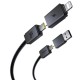 Дата кабель Baseus Versatile Two-for-Two USB/Type-C to Type-C/Lightning 60W (2m) (P10383000) Cluster Black