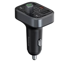 АЗП FM модулятор Baseus S-09 Pro Series 18W (2USB-A/1C) (C10762200113) Cluster Black