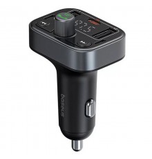 АЗП FM модулятор Baseus S-09 Pro Series 18W (2USB-A/1C) (C10762200113) Cluster Black