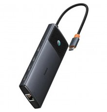 Перехідник HUB Baseus Metal Gleam II OS 10in1 Dual Display (B00061800123-01) Cosmic Black