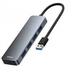 Перехідник HUB Baseus UltraJoy Series Lite 4-Port (USB-A to 4xUSB3.0+Type-C) (1m) (B0005280B811-02) Space Grey