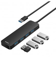 Перехідник HUB Baseus UltraJoy Series 4-Port (USB-A to 4xUSB3.0+Type-C) (0.5m) (B0005280B811-04) Space Grey