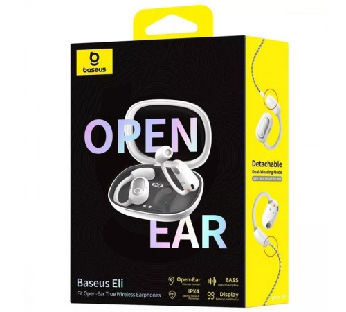 Бездротові TWS навушники Baseus Eli Fit OS Open-Ear (A00073200) Moon White