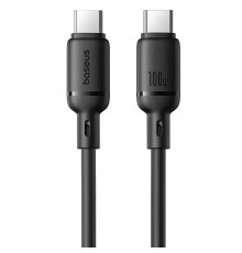 Дата кабель Baseus Silky Series OS Fast Charging Type-C to Type-C 100W (1m) (P10377704) Cluster Black