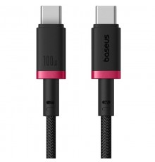Дата кабель Baseus Dura Series Fast Charging Type-C to Type-C 100W (2m) (P10377803) Red / Black