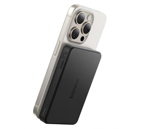 Портативний ЗП Power Bank Baseus Airpow II OS Qi2 22.5W з БЗП 10000 mAh (P10080000) Cosmic Black