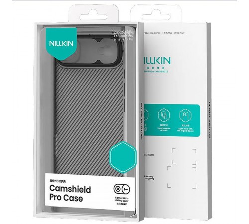 Карбонова накладка Nillkin CamShield Pro для Apple iPhone 17 Air (6.5") Transparent black Карбонова накладка Nillkin CamShield Pro для Apple iPhone 17 Air (6.5") Transparent black