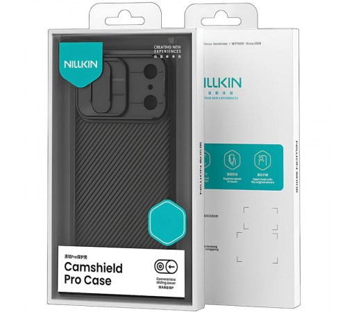 Карбонова накладка Nillkin CamShield Pro для Apple iPhone 17 Pro (6.3") Black Карбонова накладка Nillkin CamShield Pro для Apple iPhone 17 Pro (6.3") Black