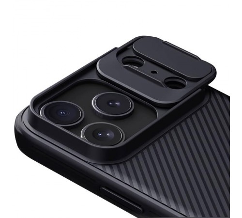 Карбонова накладка Nillkin CamShield Pro для Apple iPhone 17 Pro (6.3") Black Карбонова накладка Nillkin CamShield Pro для Apple iPhone 17 Pro (6.3") Black