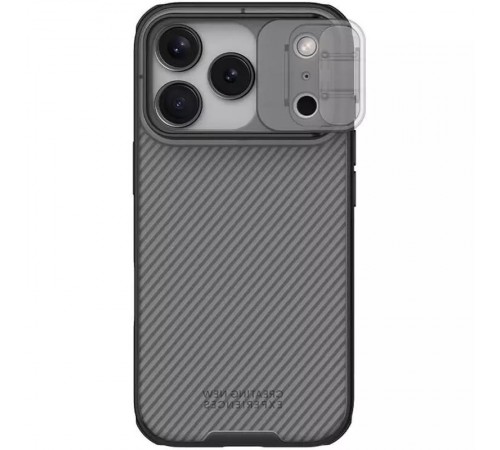 Карбонова накладка Nillkin CamShield Pro для Apple iPhone 17 Pro (6.3") Transparent black Карбонова накладка Nillkin CamShield Pro для Apple iPhone 17 Pro (6.3") Transparent black