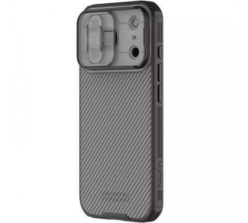 Карбонова накладка Nillkin CamShield Pro для Apple iPhone 17 Pro (6.3") Transparent black Карбонова накладка Nillkin CamShield Pro для Apple iPhone 17 Pro (6.3") Transparent black