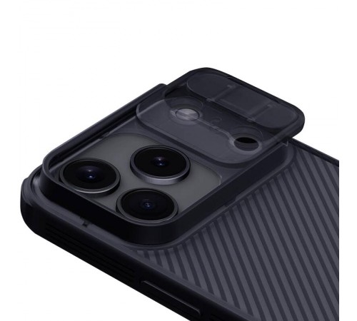 Карбонова накладка Nillkin CamShield Pro для Apple iPhone 17 Pro (6.3") Transparent black Карбонова накладка Nillkin CamShield Pro для Apple iPhone 17 Pro (6.3") Transparent black