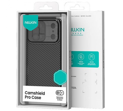 Карбонова накладка Nillkin CamShield Pro для Apple iPhone 17 Pro (6.3") Transparent black Карбонова накладка Nillkin CamShield Pro для Apple iPhone 17 Pro (6.3") Transparent black