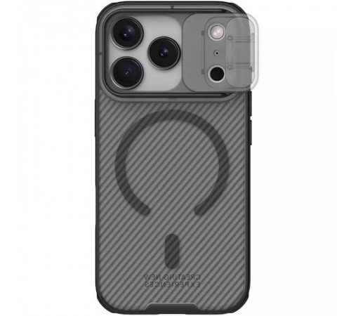 Карбонова накладка Nillkin CamShield Pro Magnetic для Apple iPhone 17 Pro Max (6.9") Transparent black