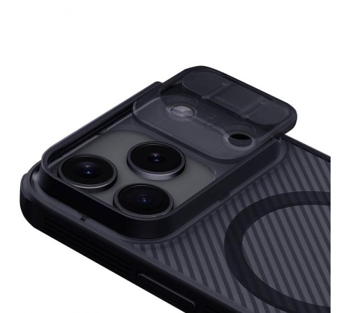 Карбонова накладка Nillkin CamShield Pro Magnetic для Apple iPhone 17 Pro Max (6.9") Transparent black