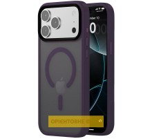 TPU+PC чохол Metal Buttons with MagSafe Colorful для Apple iPhone 17 (6.3") Темно-фіолетовий / Dark Purple