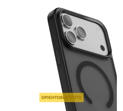 TPU+PC чохол Metal Buttons with MagSafe Colorful для Apple iPhone 17 Air (6.5") Чорний / Black
