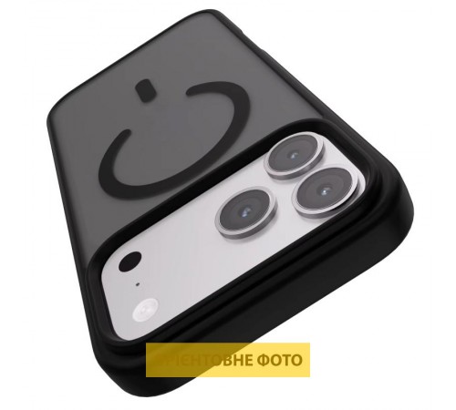 TPU+PC чохол Metal Buttons with MagSafe Colorful для Apple iPhone 17 Air (6.5") Чорний / Black