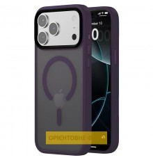 TPU+PC чохол Metal Buttons with MagSafe Colorful для Apple iPhone 17 Air (6.5") Темно-фіолетовий / Dark Purple
