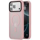 TPU+PC чохол Metal Buttons with MagSafe Colorful для Apple iPhone 17 Pro (6.3") Рожевий / Pink