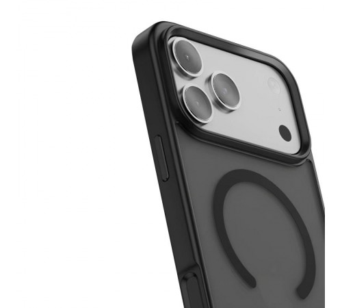 TPU+PC чохол Metal Buttons with MagSafe Colorful для Apple iPhone 17 Pro Max (6.9") Чорний / Black