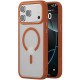 TPU+PC чохол Metal Buttons with MagSafe Colorful для Apple iPhone 17 Pro Max (6.9") Помаранчевий / Orange
