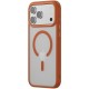 TPU+PC чохол Metal Buttons with MagSafe Colorful для Apple iPhone 17 Pro Max (6.9") Помаранчевий / Orange