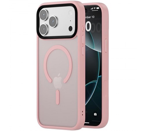 TPU+PC чохол Metal Buttons with MagSafe Colorful для Apple iPhone 17 Pro Max (6.9") Рожевий / Pink
