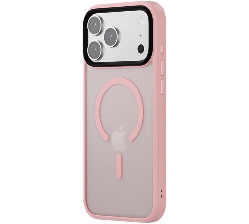 TPU+PC чохол Metal Buttons with MagSafe Colorful для Apple iPhone 17 Pro Max (6.9") Рожевий / Pink