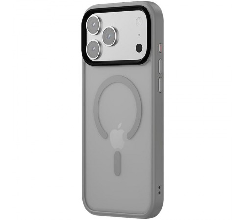 TPU+PC чохол Metal Buttons with MagSafe Colorful для Apple iPhone 17 Pro Max (6.9") Сірий / Grey