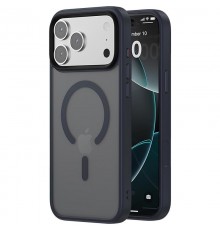 TPU+PC чохол Metal Buttons with MagSafe Colorful для Apple iPhone 17 Pro Max (6.9") Синій / Navy Blue