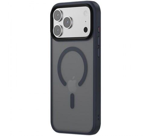 TPU+PC чохол Metal Buttons with MagSafe Colorful для Apple iPhone 17 Pro Max (6.9") Синій / Navy Blue
