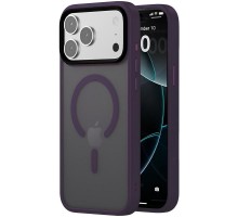 TPU+PC чохол Metal Buttons with MagSafe Colorful для Apple iPhone 17 Pro Max (6.9") Темно-фіолетовий / Dark Purple