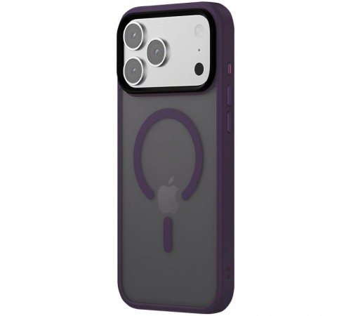 TPU+PC чохол Metal Buttons with MagSafe Colorful для Apple iPhone 17 Pro Max (6.9") Темно-фіолетовий / Dark Purple