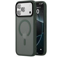 TPU+PC чохол Metal Buttons with MagSafe Colorful для Apple iPhone 17 Pro Max (6.9") Зелений / Dark Green